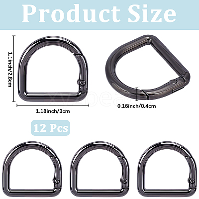 12Pcs Alloy Spring Gate Rings FIND-CN0002-49B-1