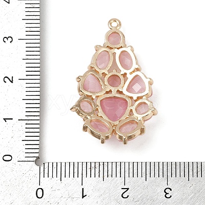Brass Cat Eye Pendants KK-R224-16F-G-1