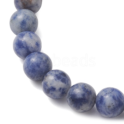 3Pcs 3 Styles Natural Blue Spot Jasper Beaded Stretch Bracelets for Women Men BJEW-JB13401-1