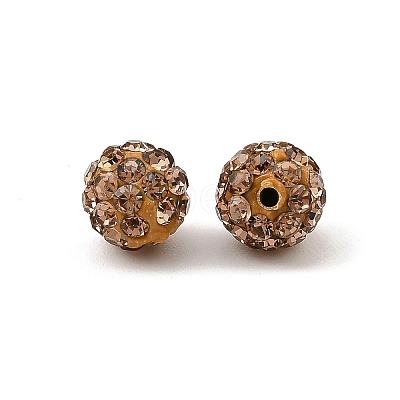 Polymer Clay Rhinestone Beads LS-RB-H284-6MM-Half-246-1