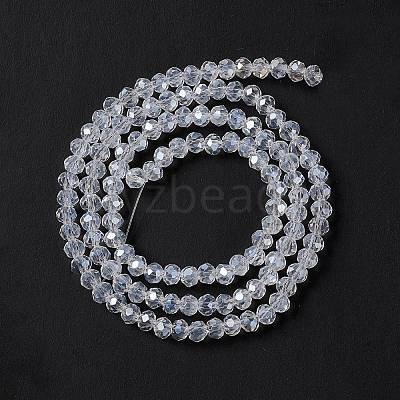 Crystal Glass Rondelle Beads Strands X-EGLA-F049C-03-1