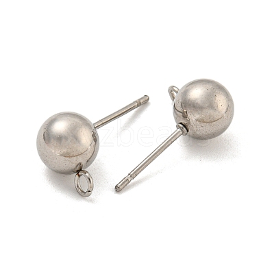 Non-Tarnish 304 Stainless Steel Stud Earring Findings LS-STAS-O004-10E-P-1