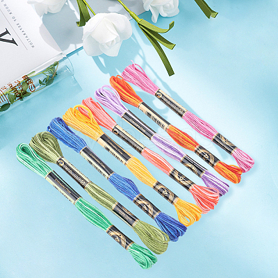 8 Skeins 8 Colors Polyester Sewing Thread OCOR-WH20074-09H-1