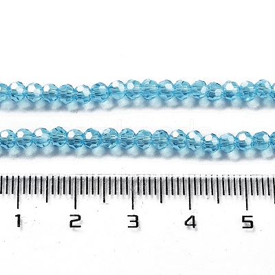 Electroplate Transparent Glass Beads Strands EGLA-A035-T3mm-A08-1