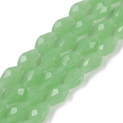 Electroplate Imitation Jade Glass Beads Strands X-EGLA-N013-J6mm-D04-1