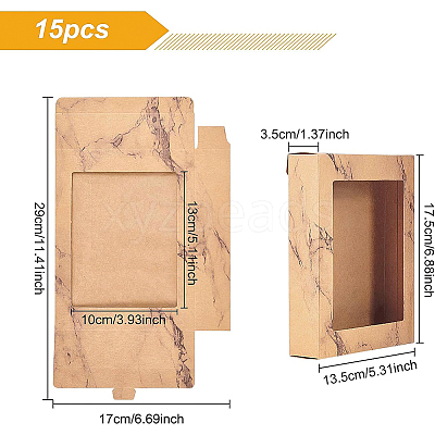 Marble Texture Pattern Paper Gift Boxes CON-BC0006-24A-1