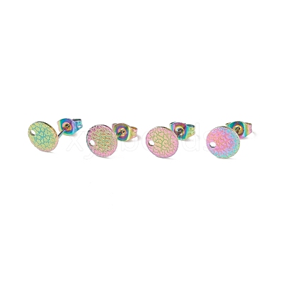 Ion Plating(IP) 304 Stainless Steel Ear Stud Findings STAS-O119-15B-M-1