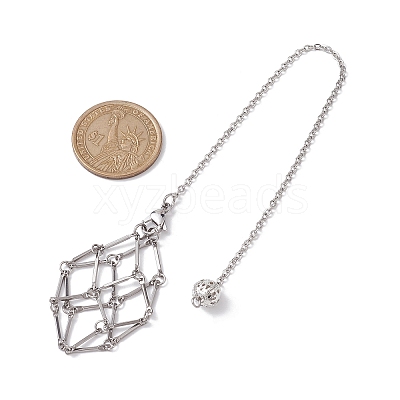 Tarnish Resistant 201 Stainless Steel Pouch Dowsing Pendulums PALLOY-JF02505-03-1