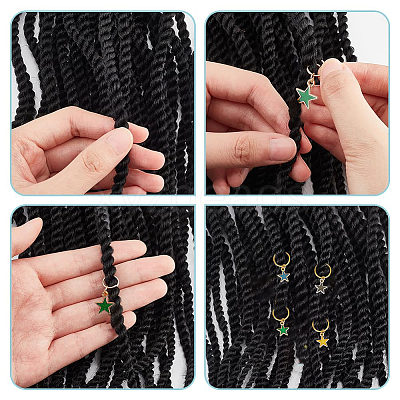 Alloy Enamel Dreadlocks Beads HJEW-AB00146-1