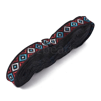 Ethnic Style Polyester Ribbon OCOR-WH0067-56H-1