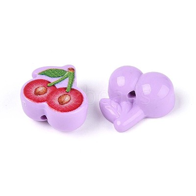 Printed Opaque Acrylic Beads OACR-N152-05-1