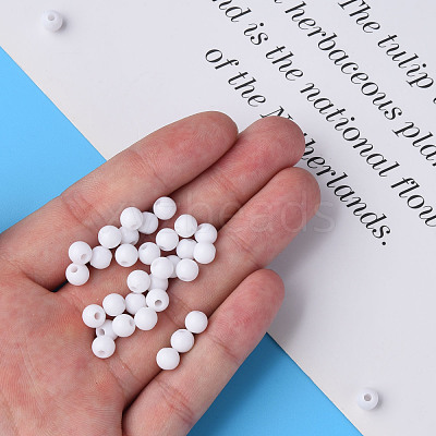 Opaque Acrylic Beads MACR-S370-C6mm-01-1