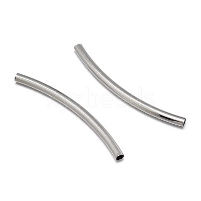 Brass Curved Tube Beads KK-F0317-12P-NR-1