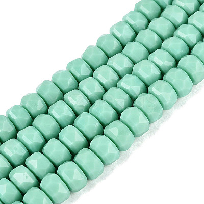 Opaque Glass Beads Strands GLAA-Q114-01A-B02-1