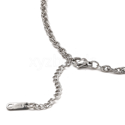 Non-Tarnish 304 Stainless Steel Mesh Chain Necklace BJEW-B072-02P-1