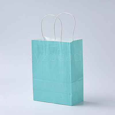 Pure Color Kraft Paper Bags AJEW-G020-B-14-1