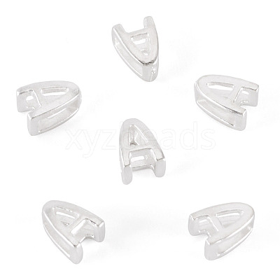 6Pcs 925 Sterling Silver Hollow Initial Beads STER-TA0001-53A-1