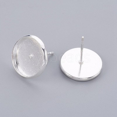 304 Stainless Steel Stud Earring Findings X-STAS-F188-01P-D-1