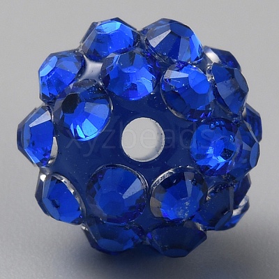 Resin Rhinestone Beads RESI-WH0031-02J-1