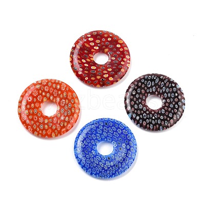 Handmade Millefiori Glass Beads LAMP-A149-01-1