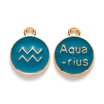 Alloy Enamel Pendants X-ENAM-S124-01B-05J-1