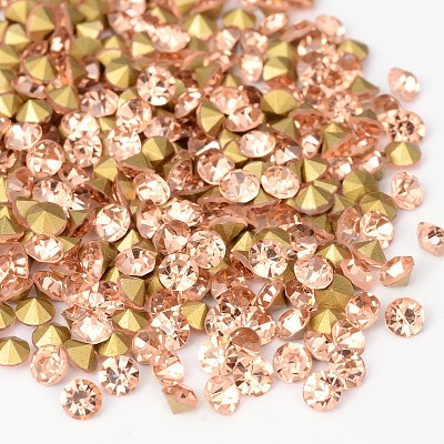 Back Plated Grade A Diamond Glass Pointed Rhinestone RGLA-SS6-023-1