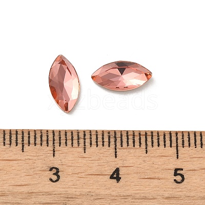 Glass Rhinestone Cabochons RGLA-P037-09B-D262-1