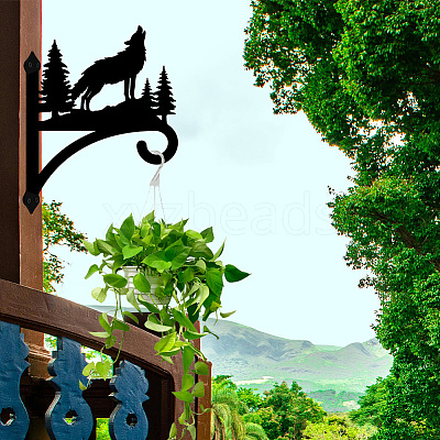 Iron Hanging Plant Hanger Bracket HJEW-WH0095-020-1