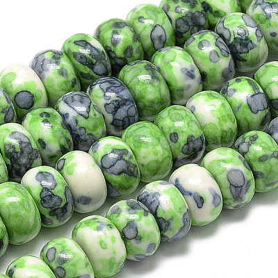 Synthetic Ocean White Jade Beads Strands LS-G-S257-5x10mm-11-1
