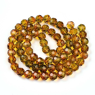 Baking Paint Transparent Glass Beads X1-DGLA-A035-T10mm-A05-1