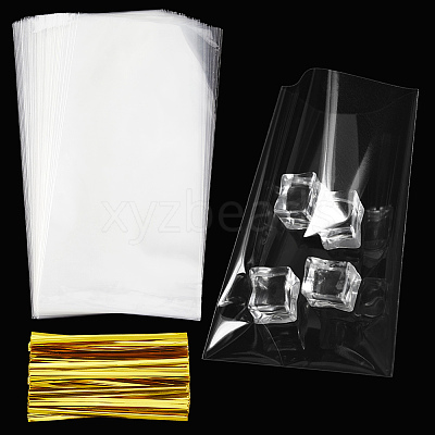 100Pcs OPP Plastic Bags OPP-SP0001-04B-1