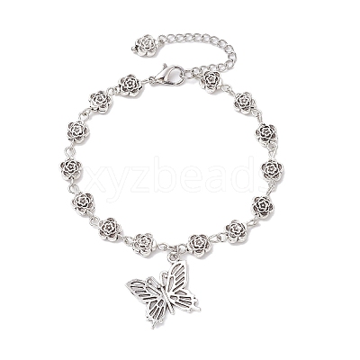 Tibetan Style Alloy Charm Bracelets BJEW-JB10096-03-1