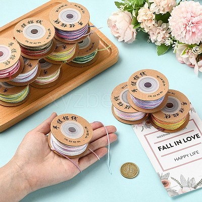 4 Rolls 4 Colors Segment Dyed Macrame Cotton Cord OCOR-YW0001-27B-1