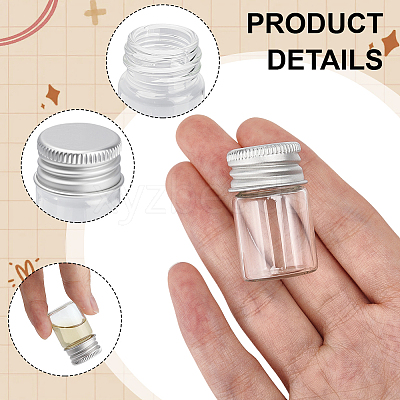 50Pcs Glass Bottles Bead Containers CON-DR0001-06A-1