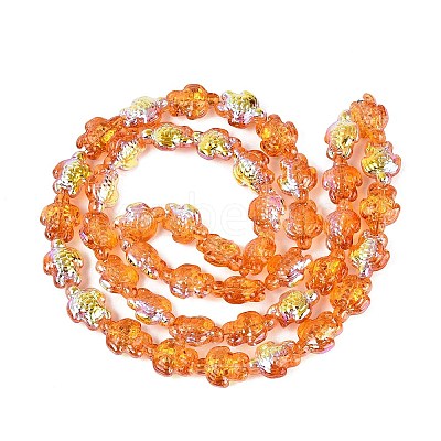 Electroplate Transparent Glass Beads Strands EGLA-N055-04A-08-1