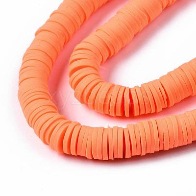 Flat Round Handmade Polymer Clay Beads CLAY-R067-10mm-11-1