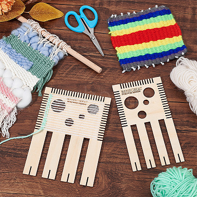 1 Set Wood Weaving Looms Kit DIY-BC0006-71-1