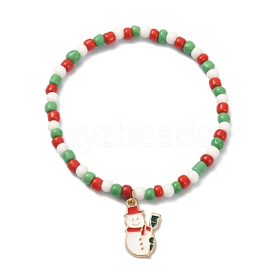 5Pcs 5 Style Glass Seed Stretch Bracelets Set BJEW-TA00274-1