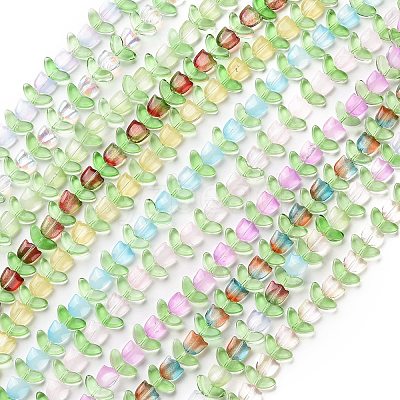 Transparent Glass Beads Strands LAMP-H061-02-1
