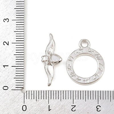 Brass Toggle Clasps KK-G548-42P-03-1