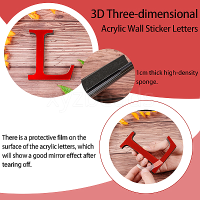 Acrylic Mirror Wall Stickers Decal DIY-CN0001-13B-L-1