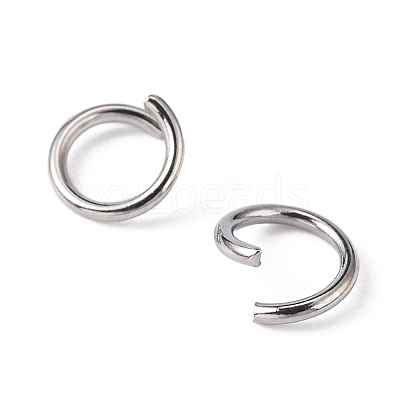 Tarnish Resistant 304 Stainless Steel Open Jump Rings X-STAS-R049-7x1mm-1