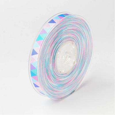 Triangle Pattern Polyester Grosgrain Ribbon SRIB-O003-02-1