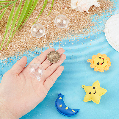 3Pcs 3 Styles Floating Silicone & Plastic Display Decorations AJEW-GF0013-34-1