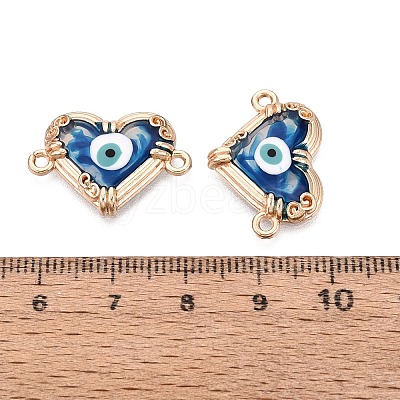 Alloy Enamel Blue Evil Eye Links Connector Charms with Resin ENAM-N071-03A-G-1