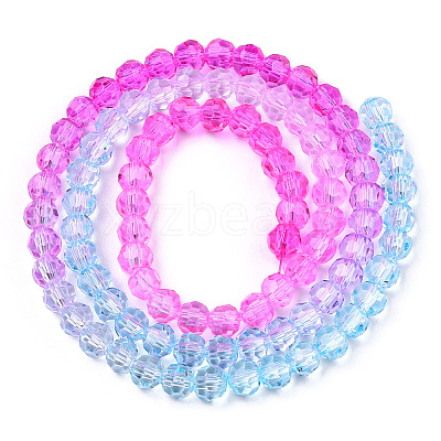 Transparent Glass Beads Strands GLAA-E036-07P-1