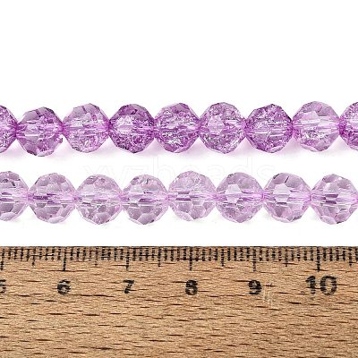 Crackle Transparent Glass Beads Strands GLAA-N068-06A-13-1