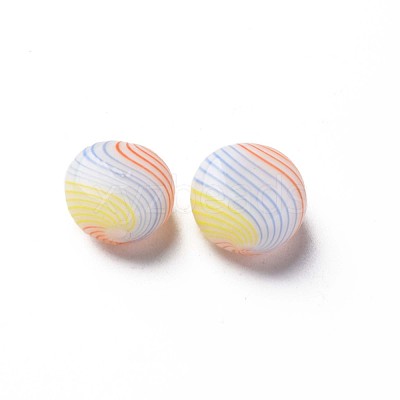 Handmade Blown Glass Globe Beads GLAA-T012-50B-1