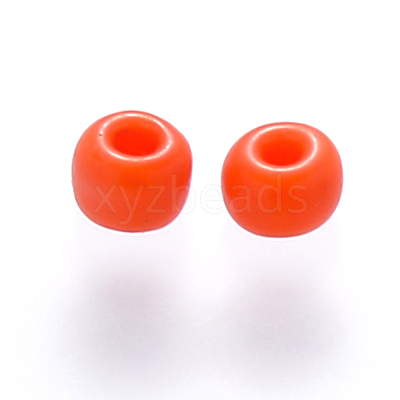 8/0 Baking Paint Glass Round Seed Beads SEED-S036-01B-01-1