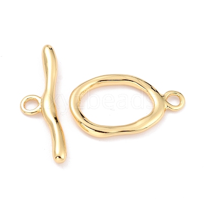 Rack Plating Brass Toggle Clasps KK-B036-06G-1